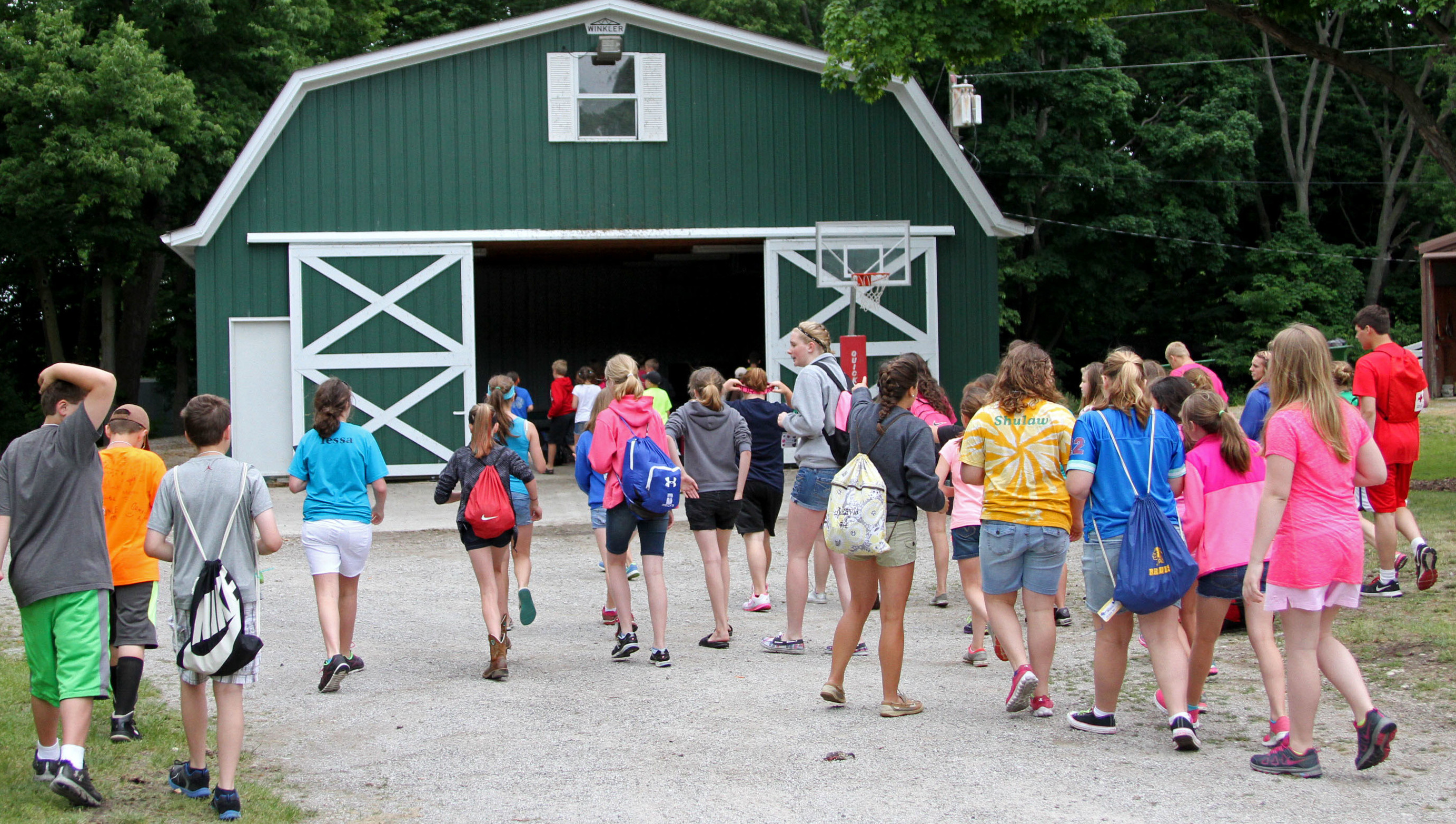 Two campers do an underwater selfie
