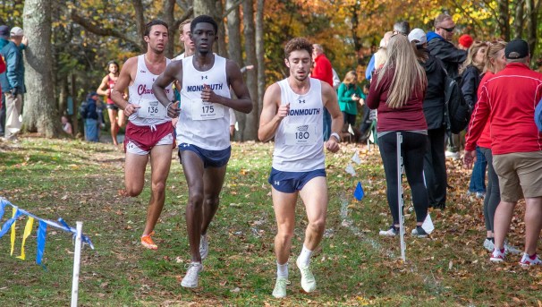 Men's Cross Country athletes competing at the CAA Championship.
