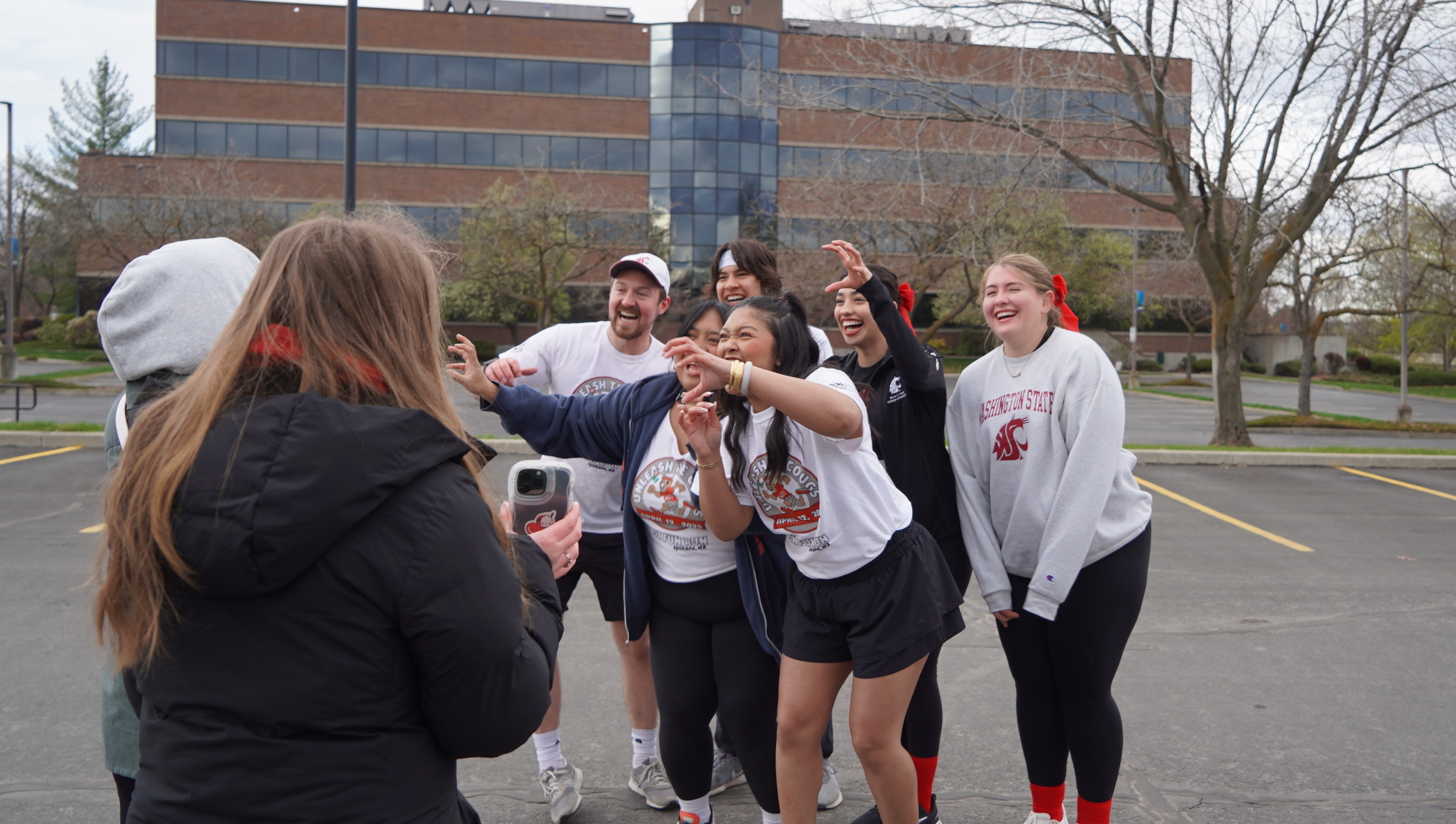 WSU students showing Coug spirit