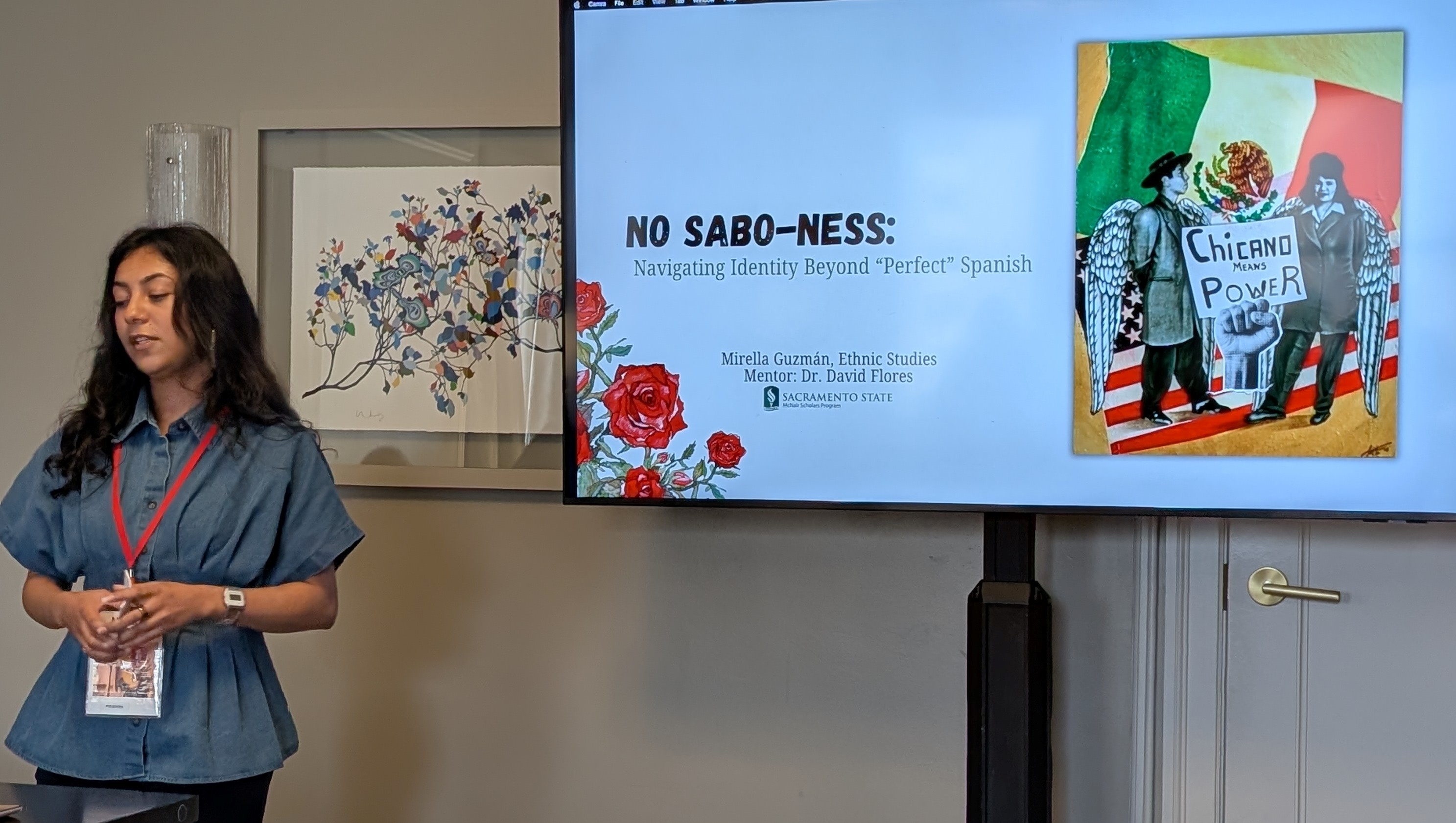 Student presentation on "No Sabo-ness: Navigating Identity Beyond 'Perfect' Spanish"