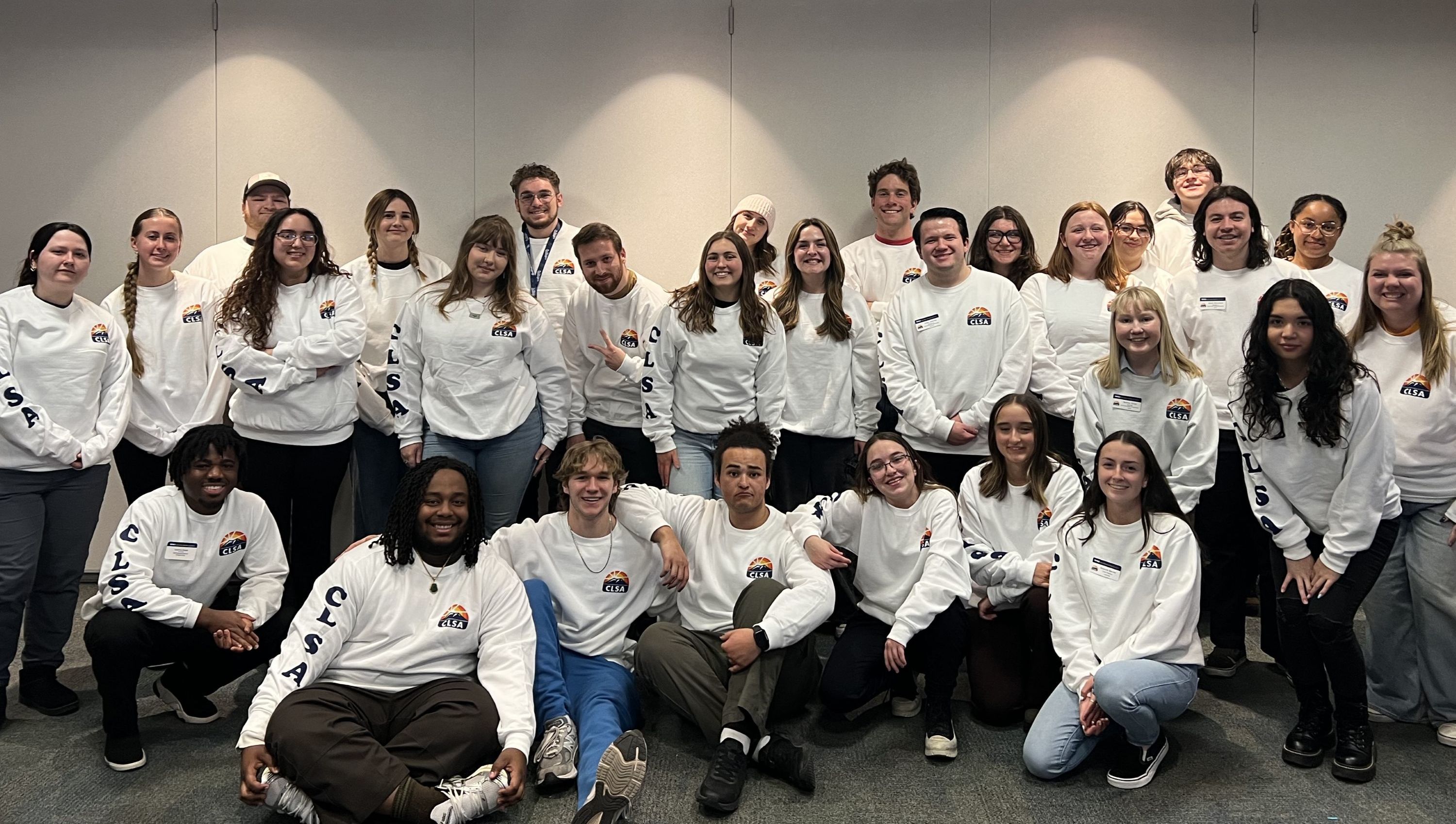 General Council meeting where students received CLSA merch.