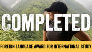 Foreign Language Award for International Study