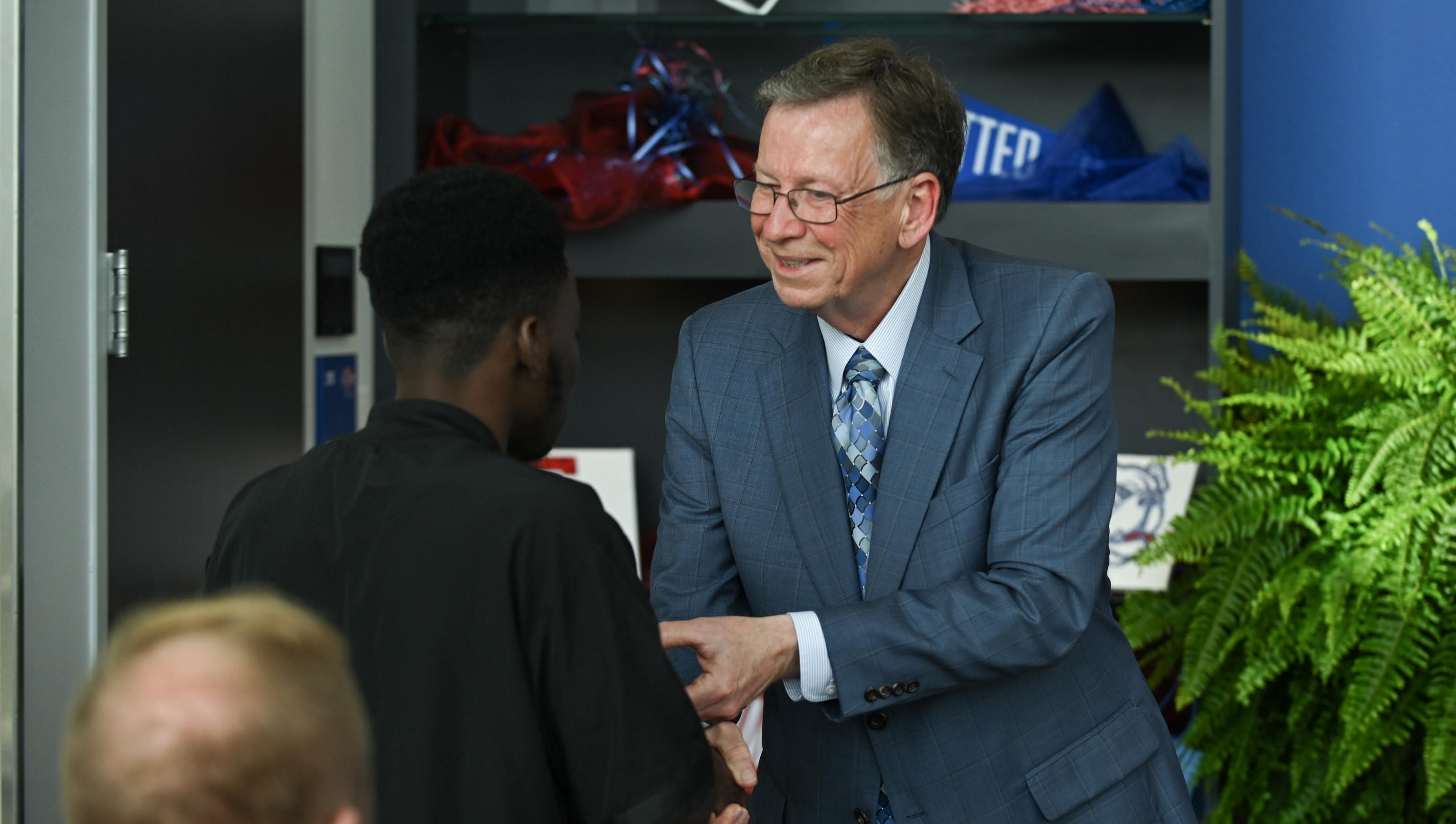 Doctor Guice with students at Ring Ceremony 2023