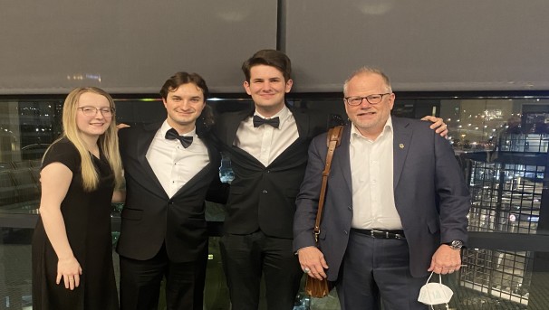 Members of the Duquesne Band Association pose for a photo