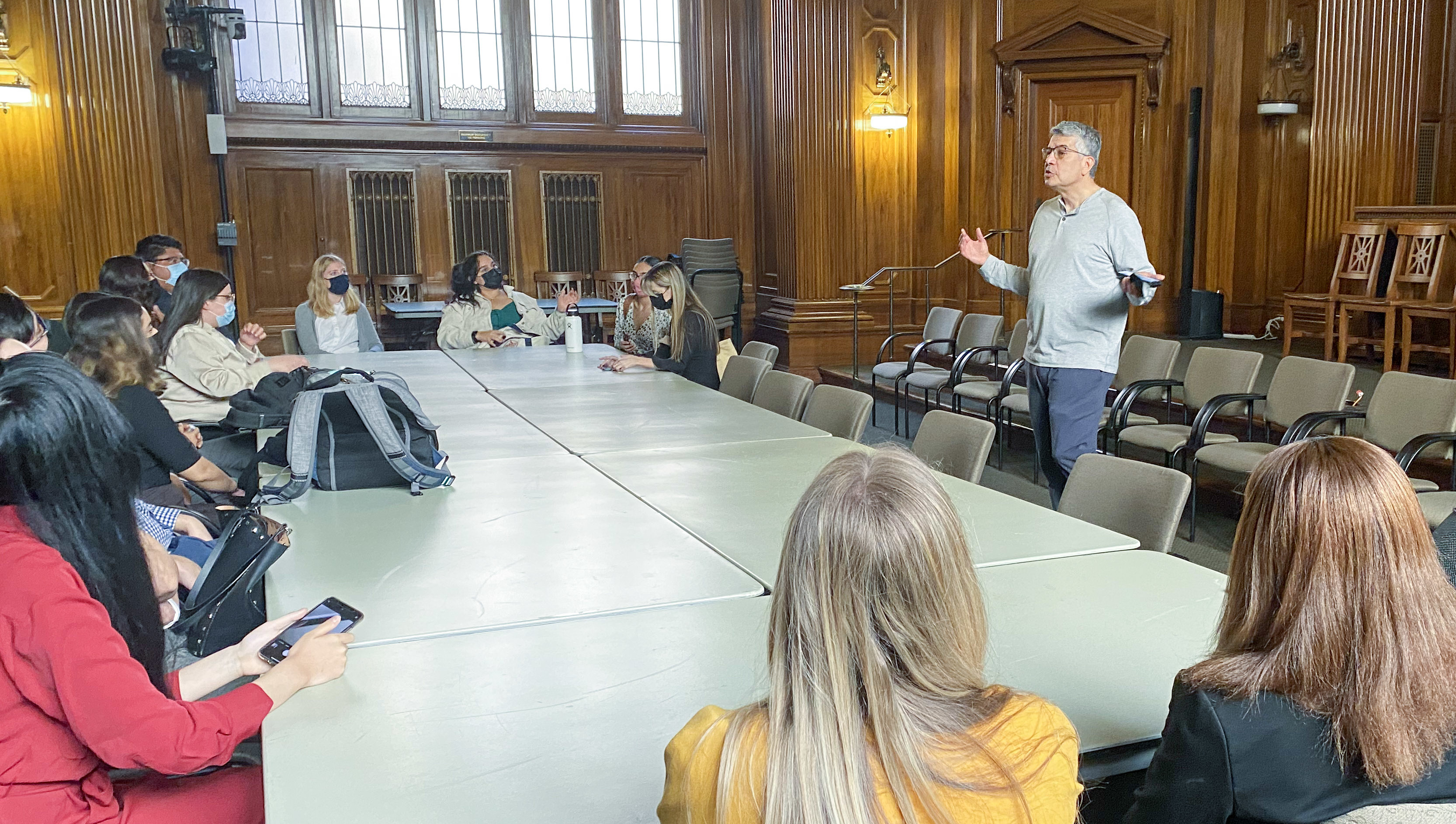 2022 Democracy Camp Fellows touring the CA State Library in Sacramento