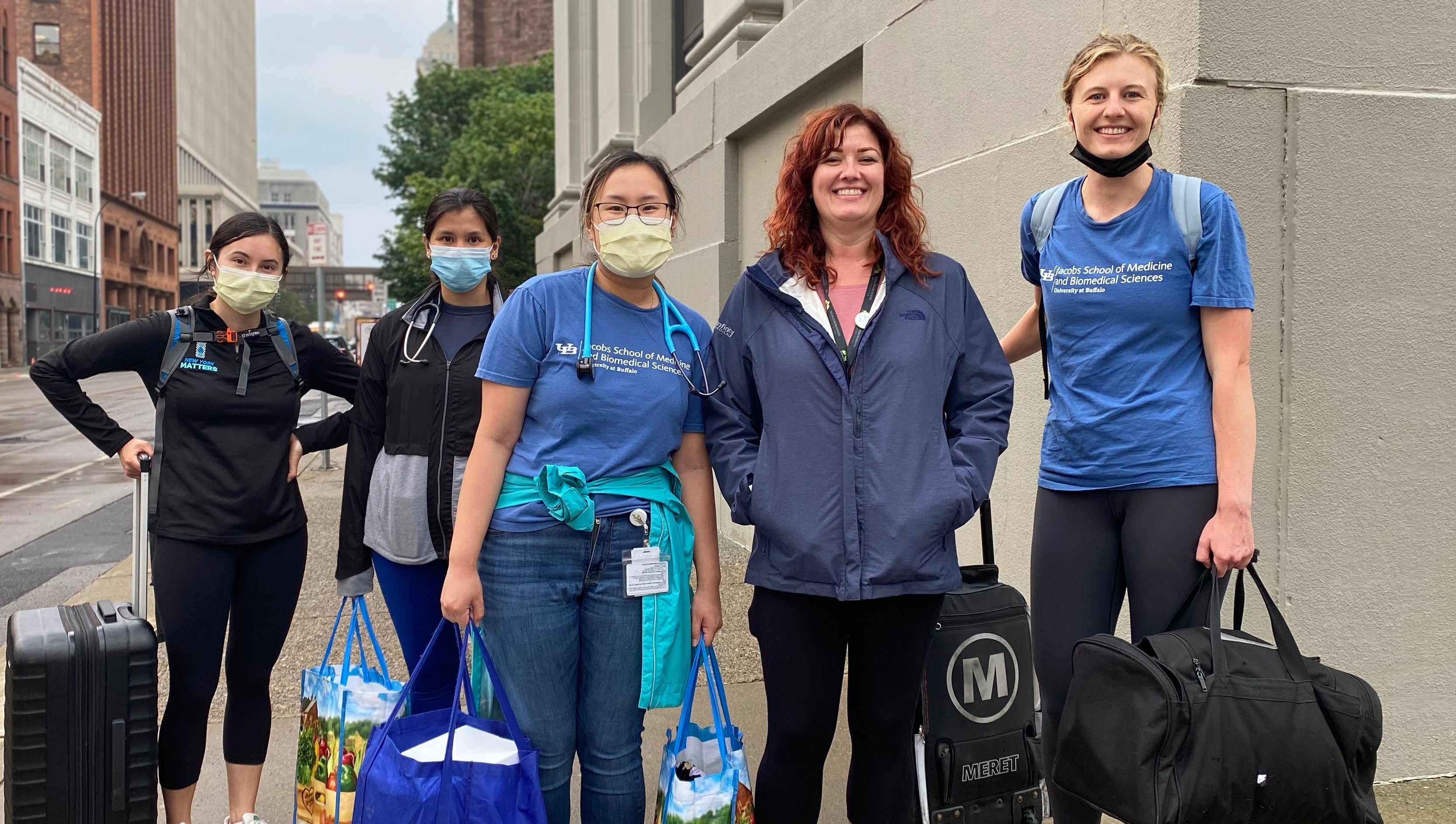 Volunteers and community partners on street rounds in Buffalo