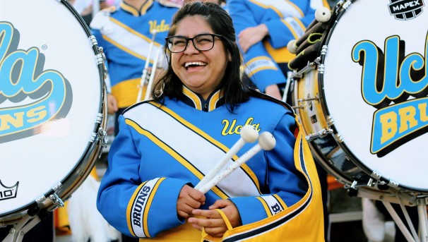 UCLA Bruin Marching Band Member at Football Game