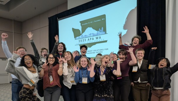 CUES students jumping for joy at APA WA 2025