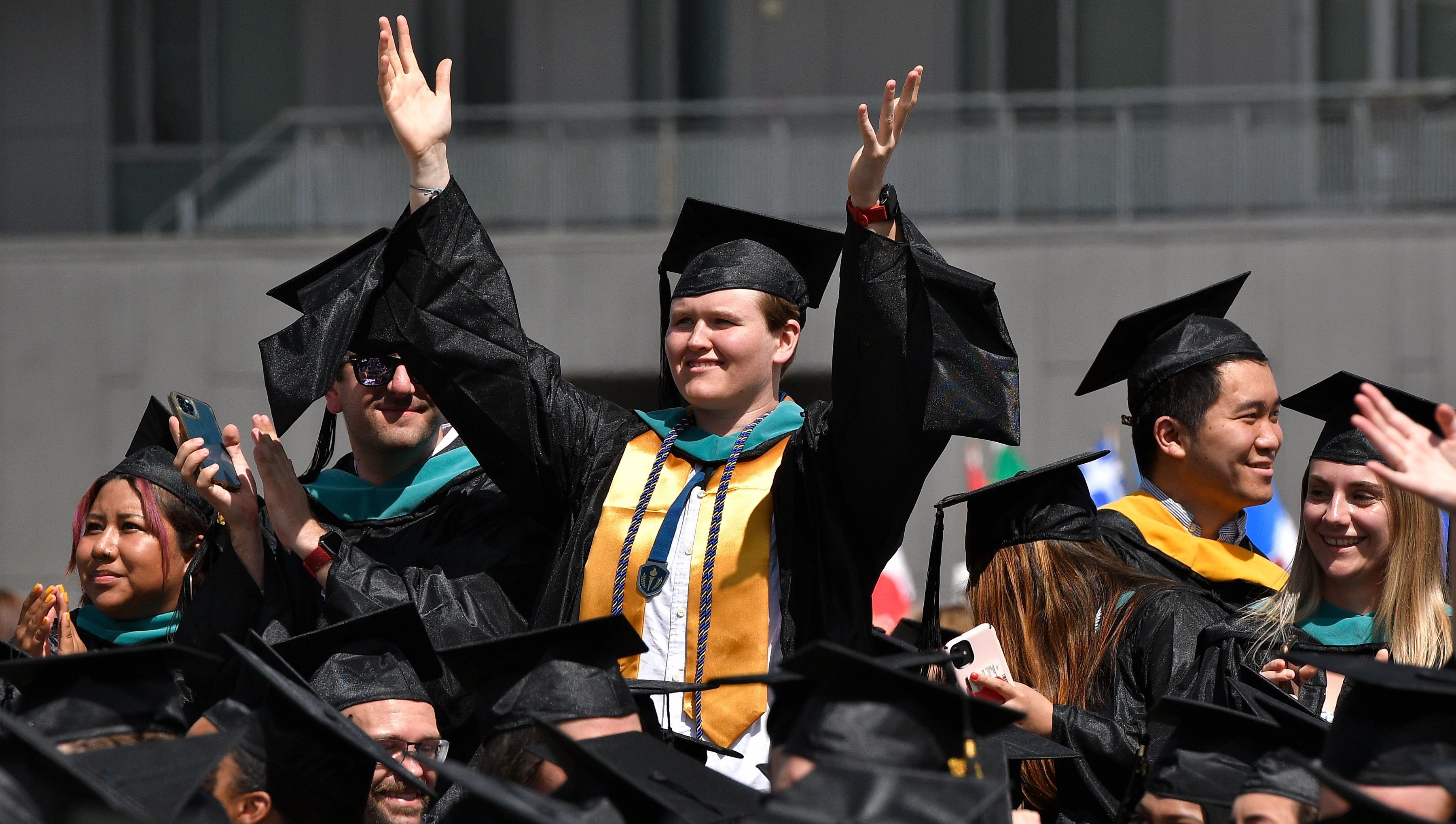 Image of students at commencement