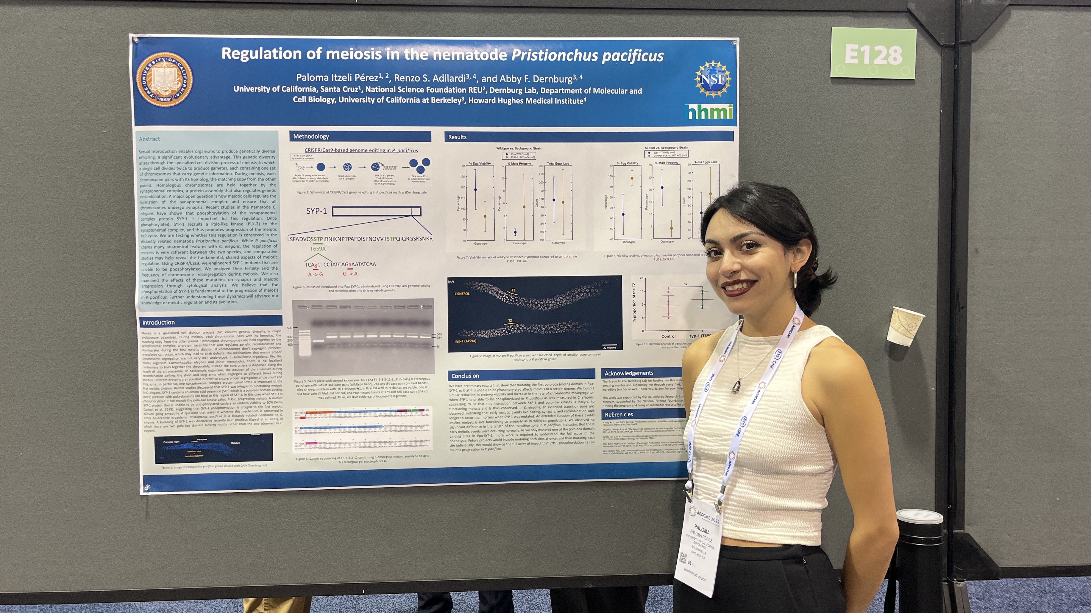 STEM Diversity student, Paloma Lopez, presenting her research at the ABRCMS 2022.