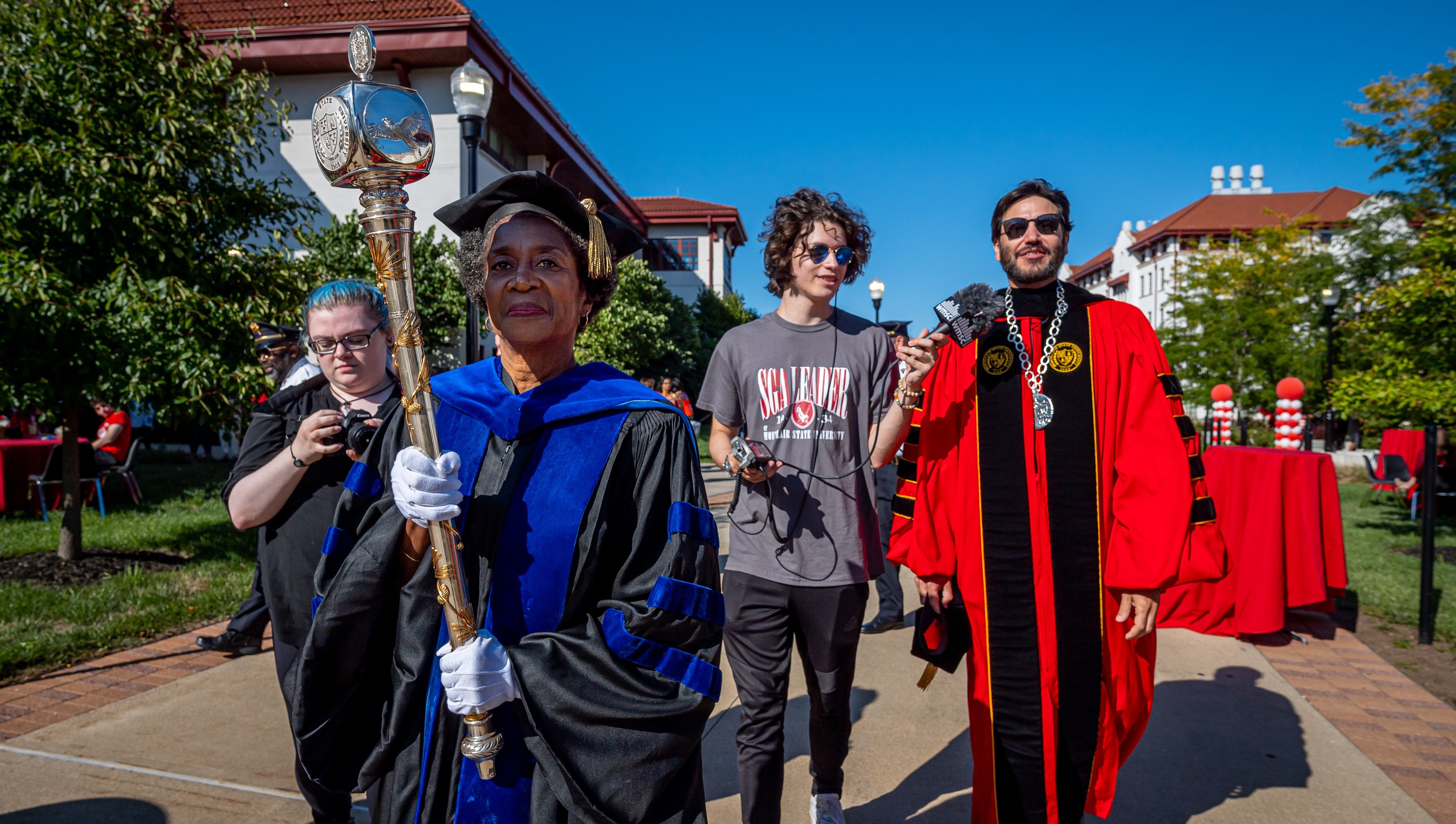 Jared Tauber and Emol McCormack on assignment at the Presidential Investiture
