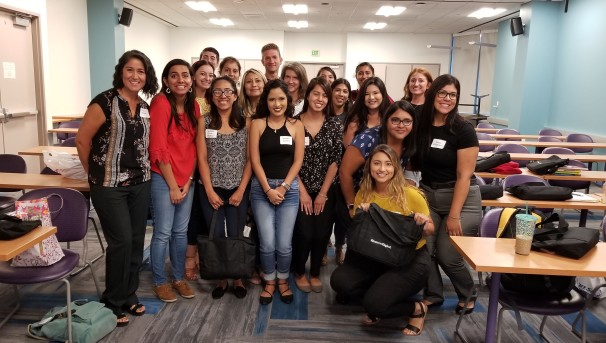 Dr. Olga Mejia and her 2022 Animo Students