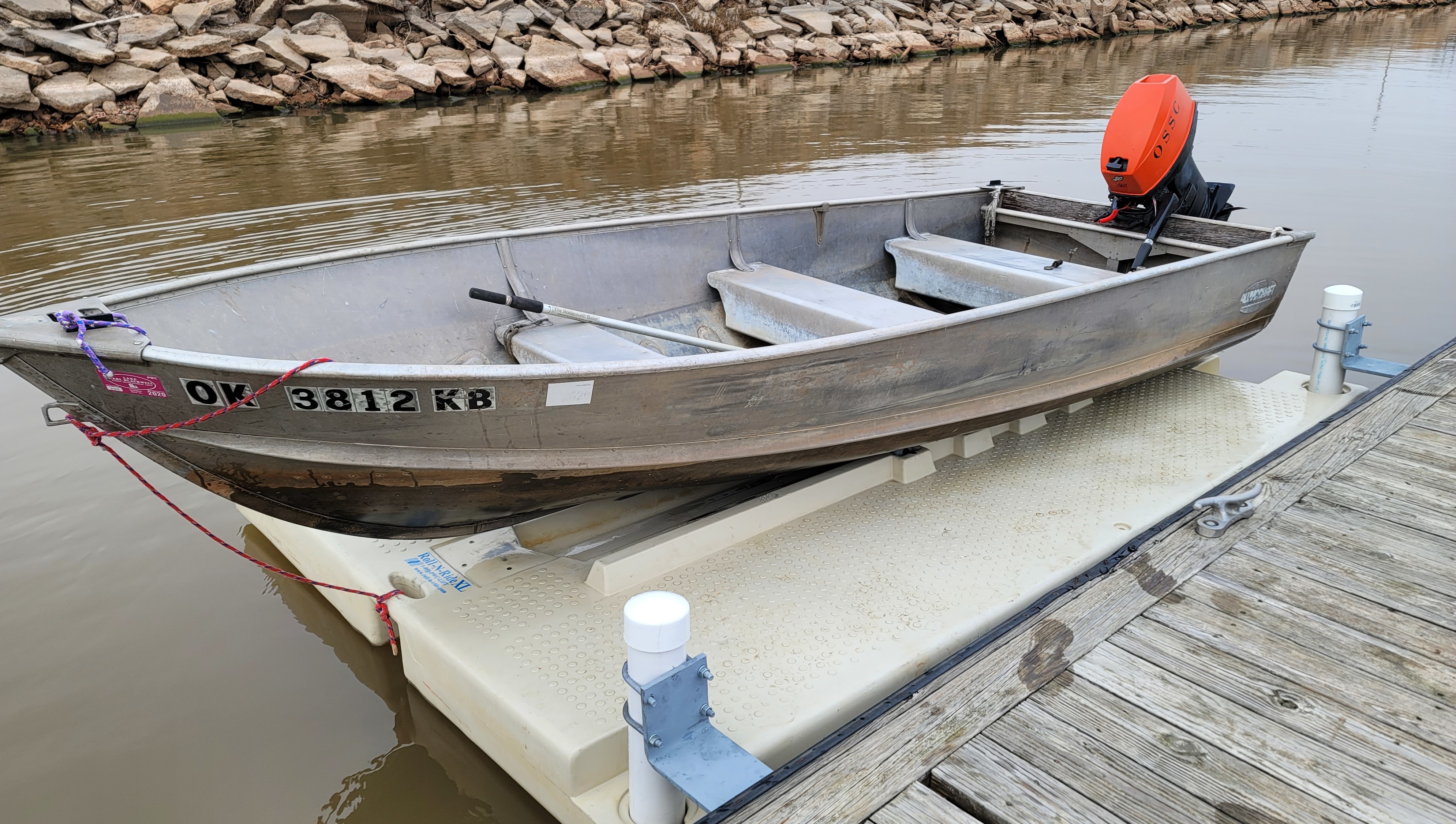 Current OSSC safety boat with its old motor