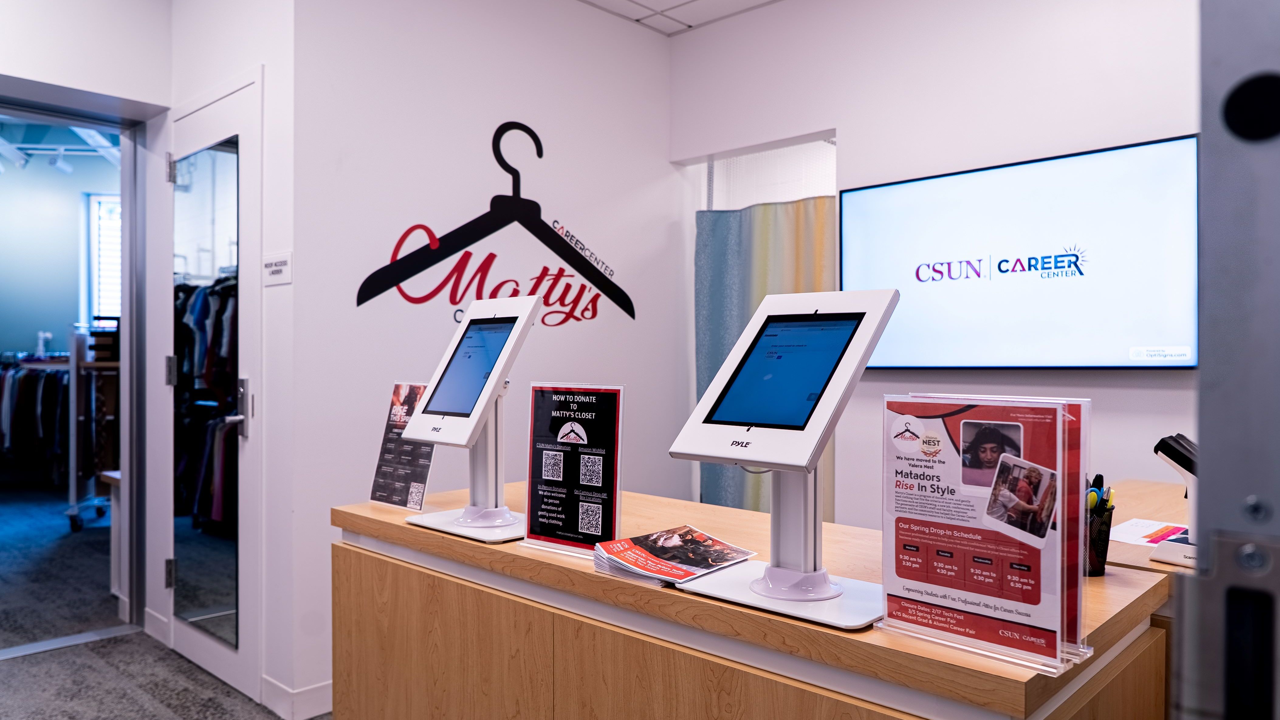 Front desk of Matty's Closet