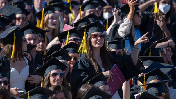 Image of students at commencement