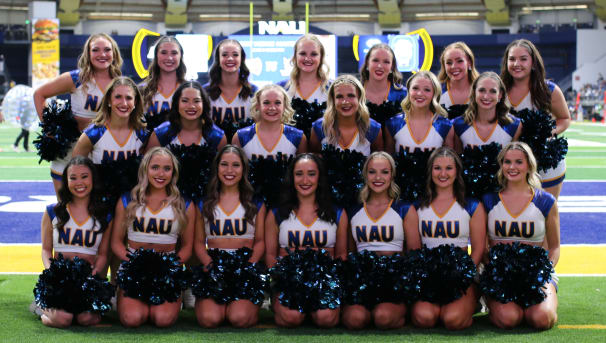 Dance team posing at the skydome