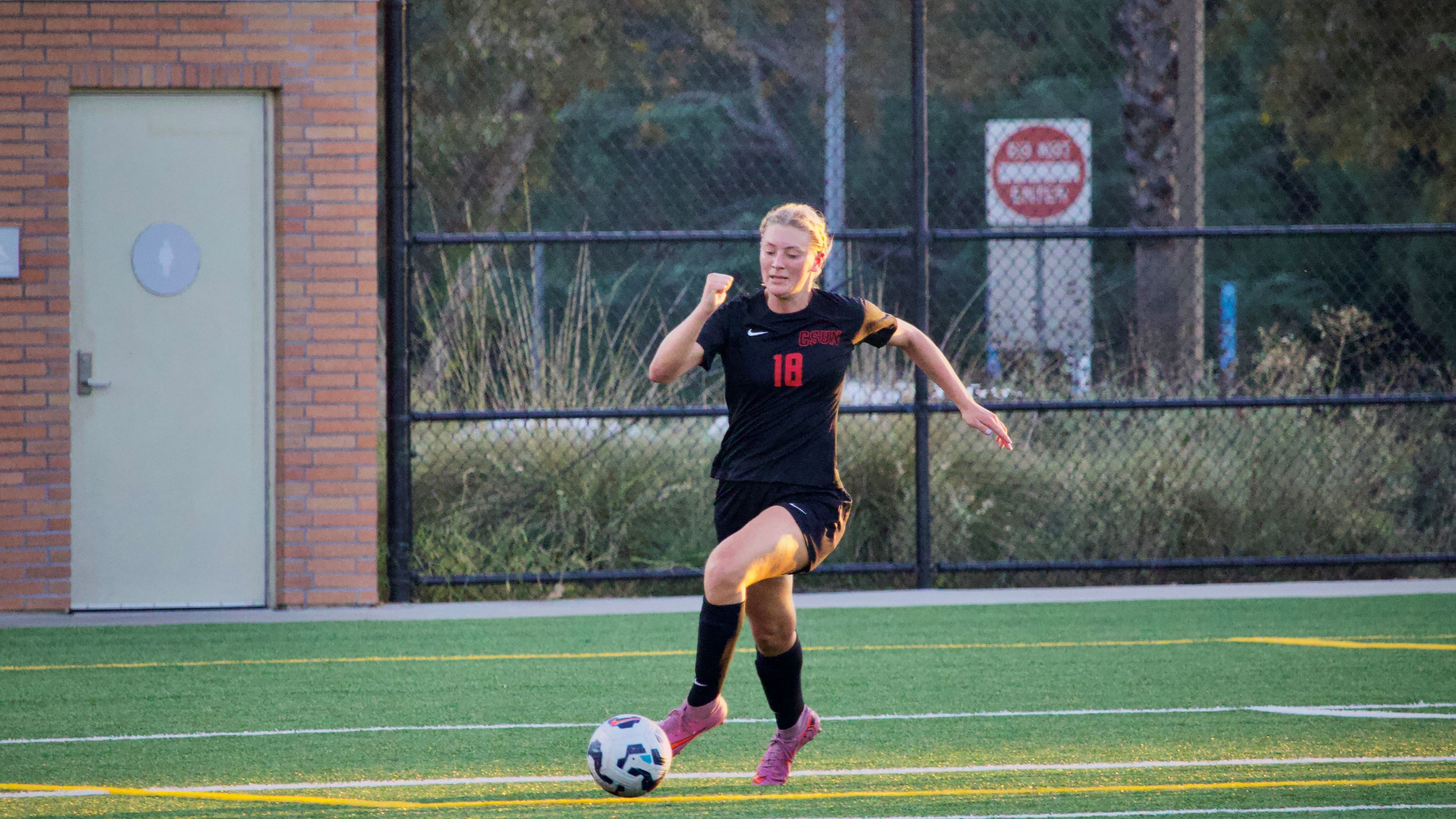 Person playing soccer