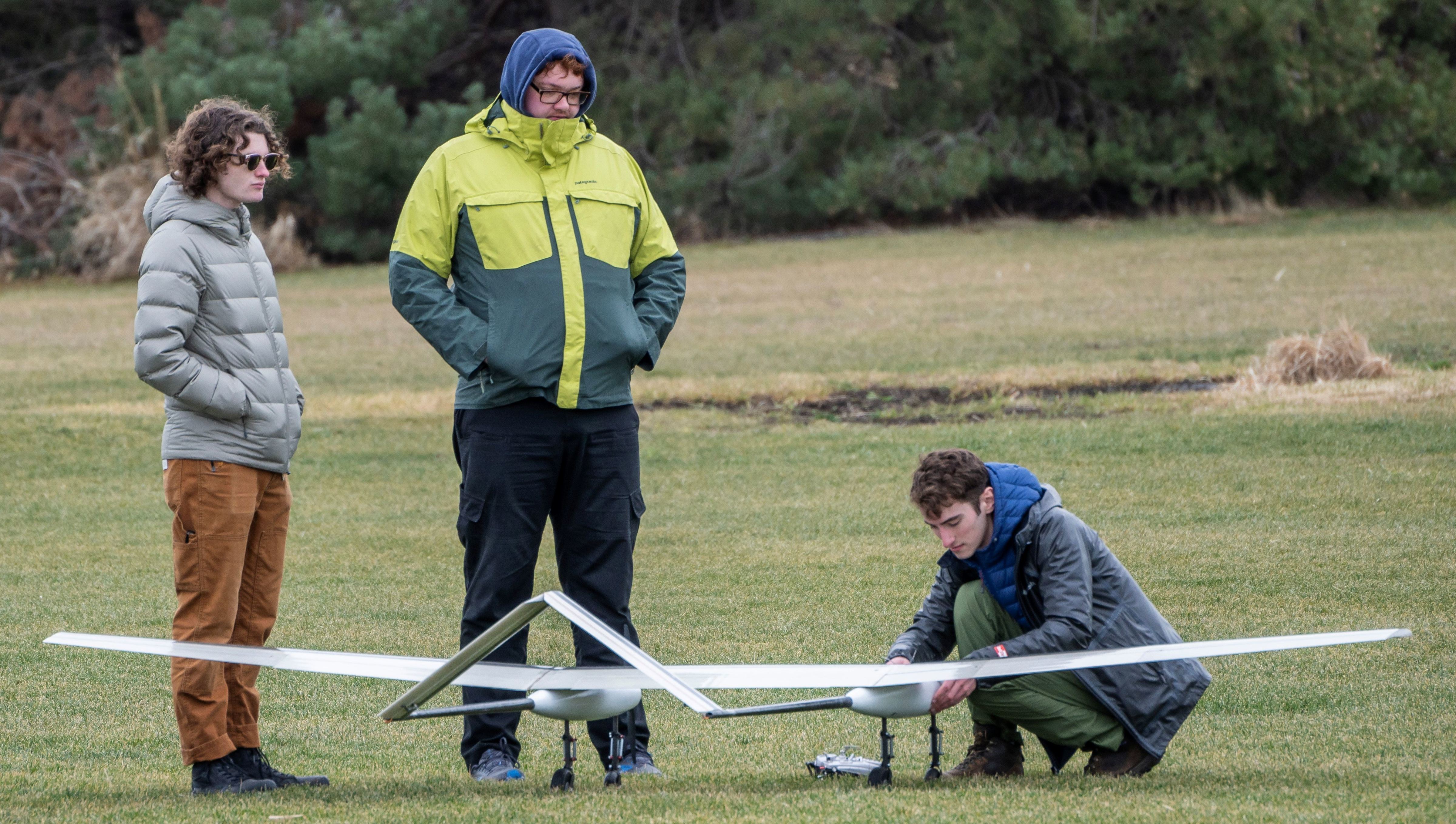 Members of the plane team prepping the cargo plane for flight!