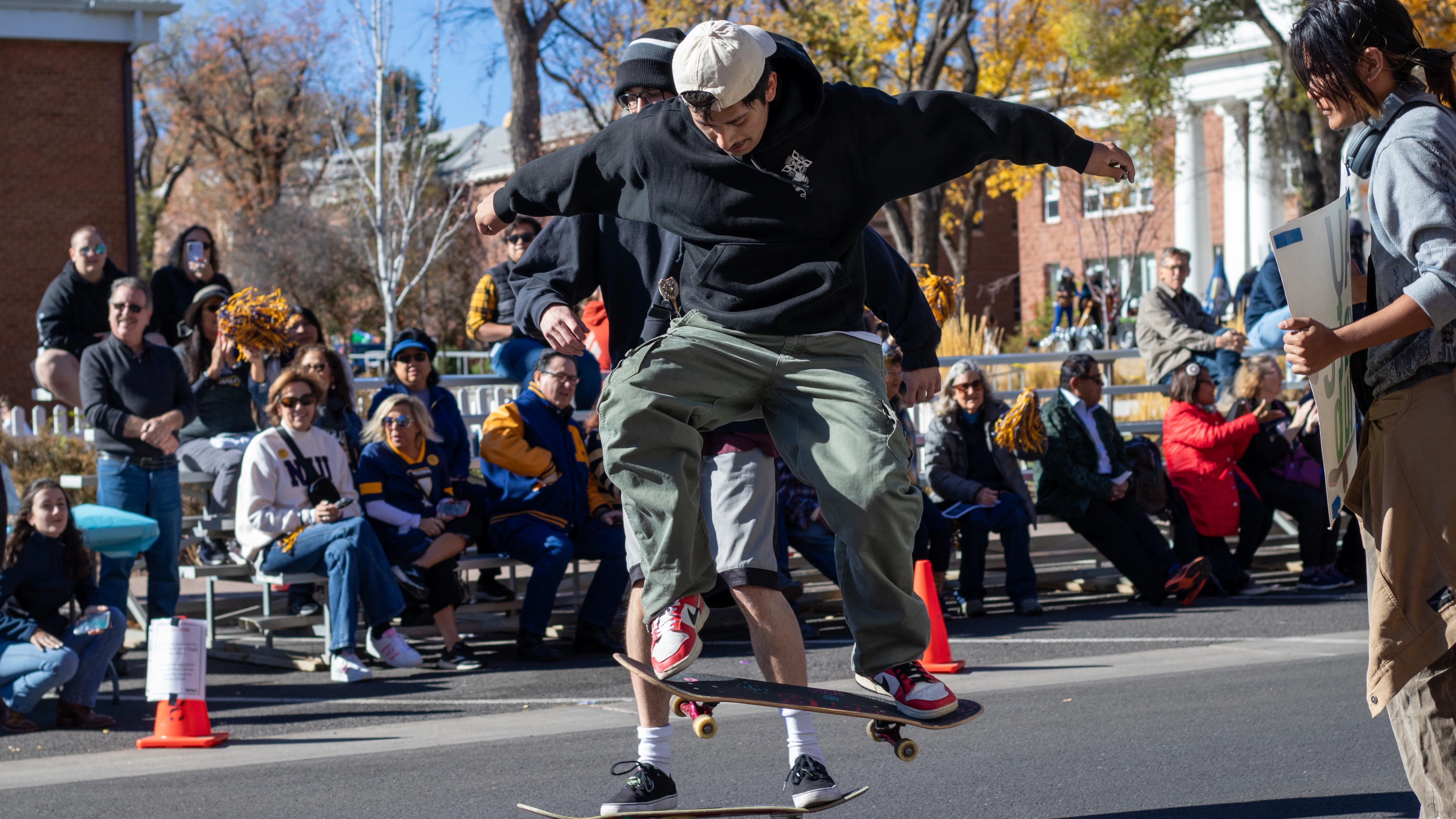 Skateboarder at Homecoming