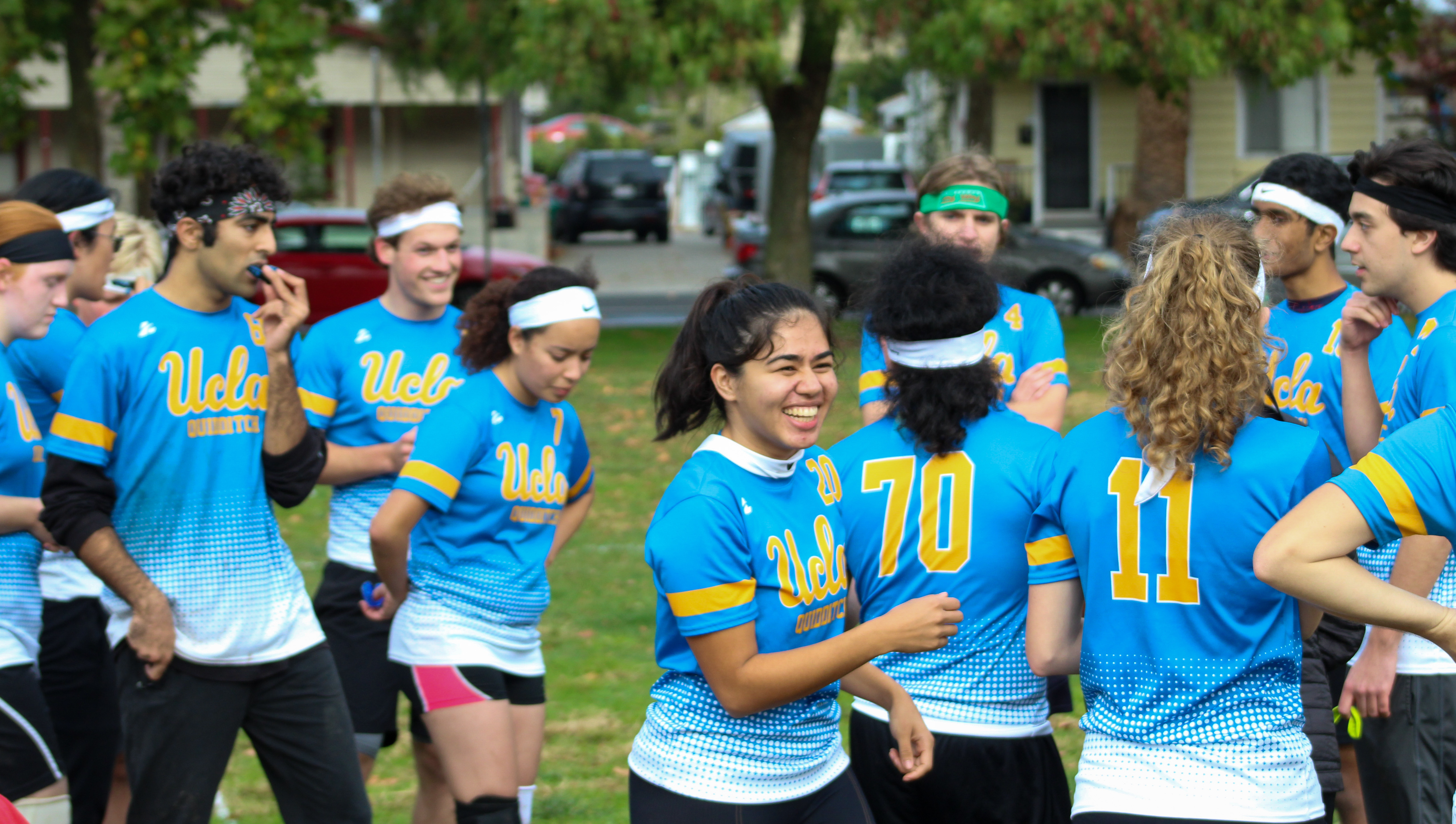 Team gathers after a game at the H2O2 Tounament