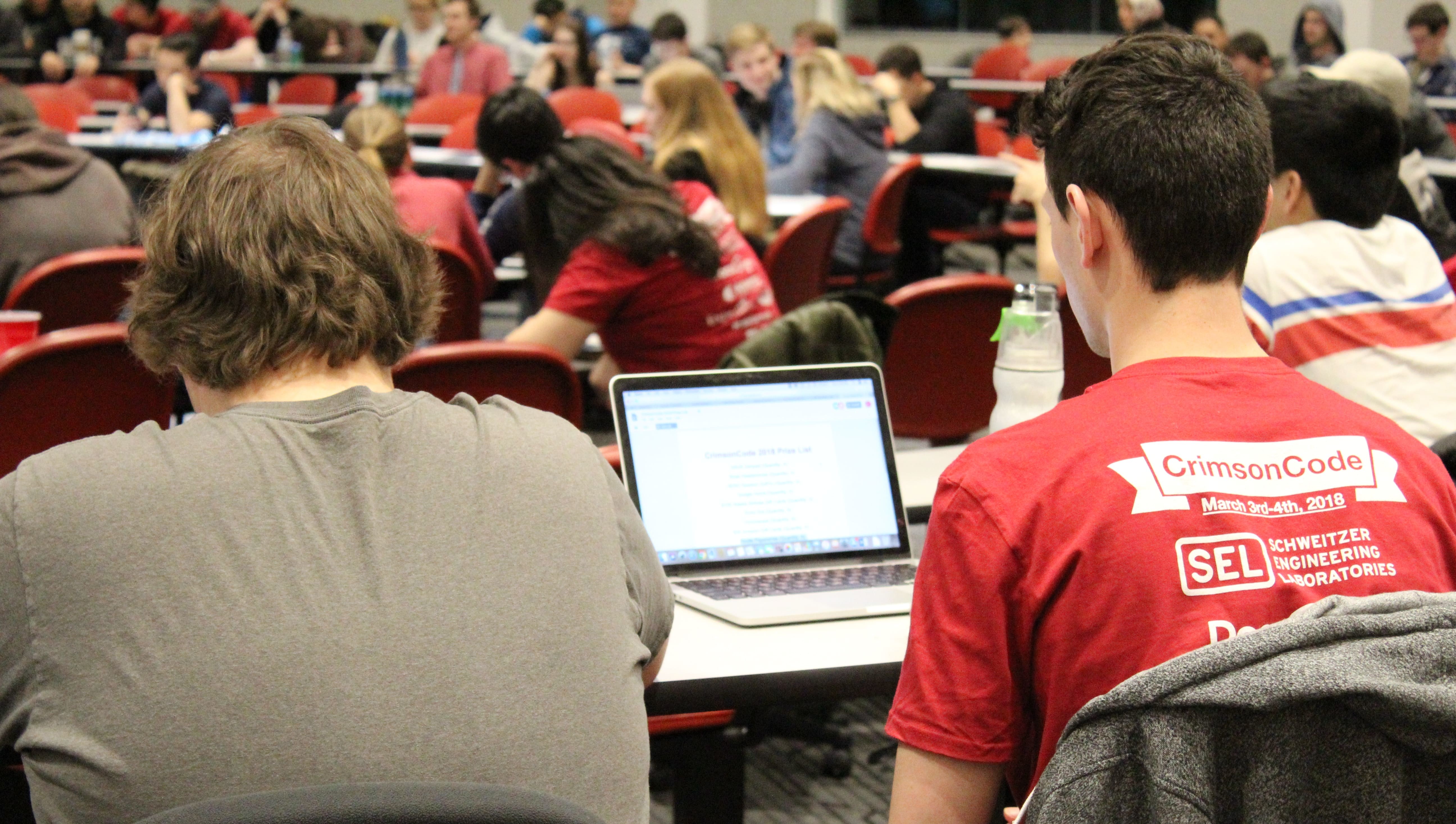 Students during the 2018 hackathon