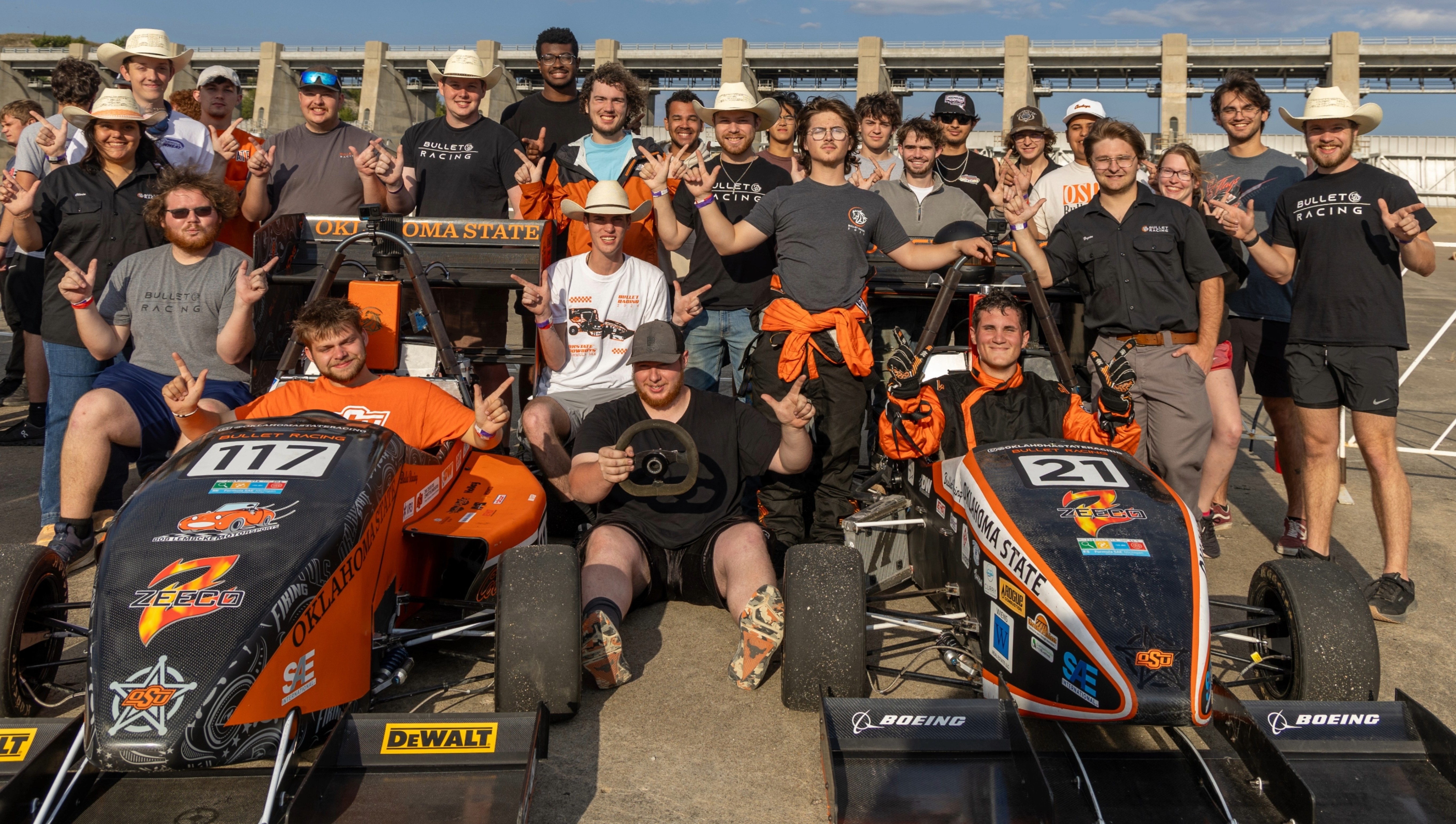 Bullet Racing driver tuft testing the aerodynamics of the BR25 car.