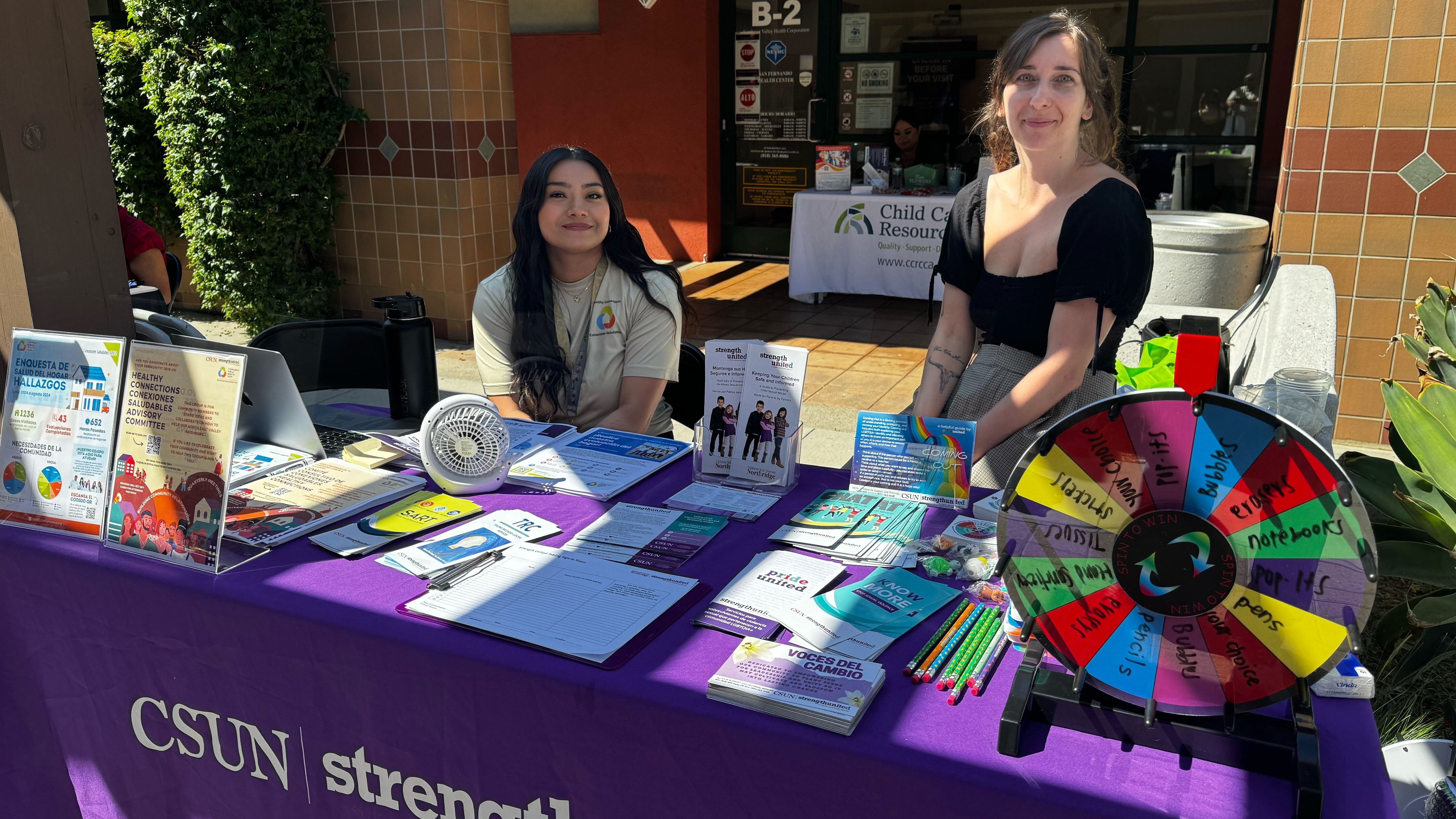 CSUN StrengthUnited team engaging the community with resources and activities at an outreach event.