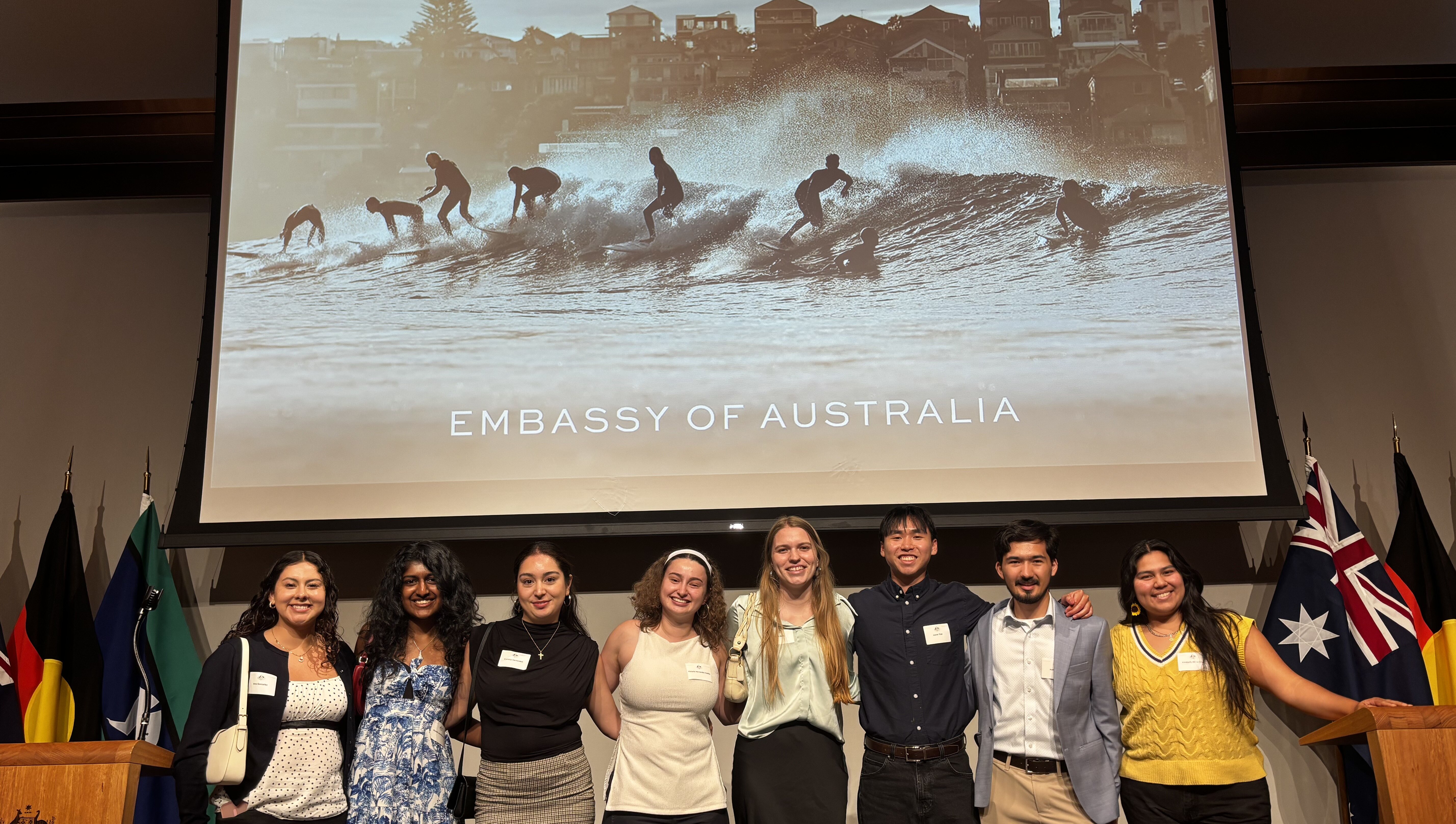 Cal in the Capital cohort members at a visit to the Embassy of Australia.