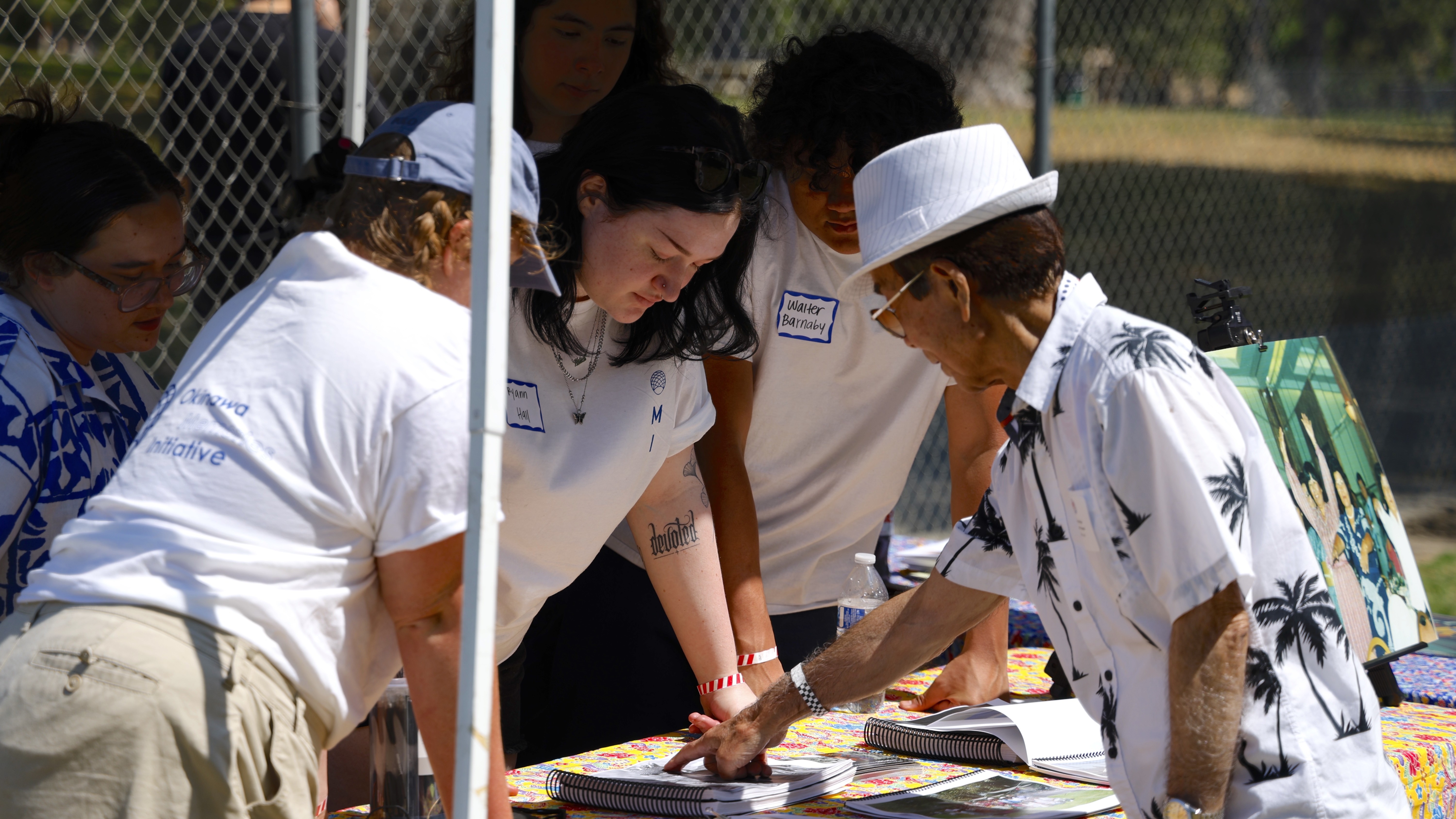 OMI Student Leadership with Mr. Chogi Higa at the Okinawa Association of America's Annual Picnic