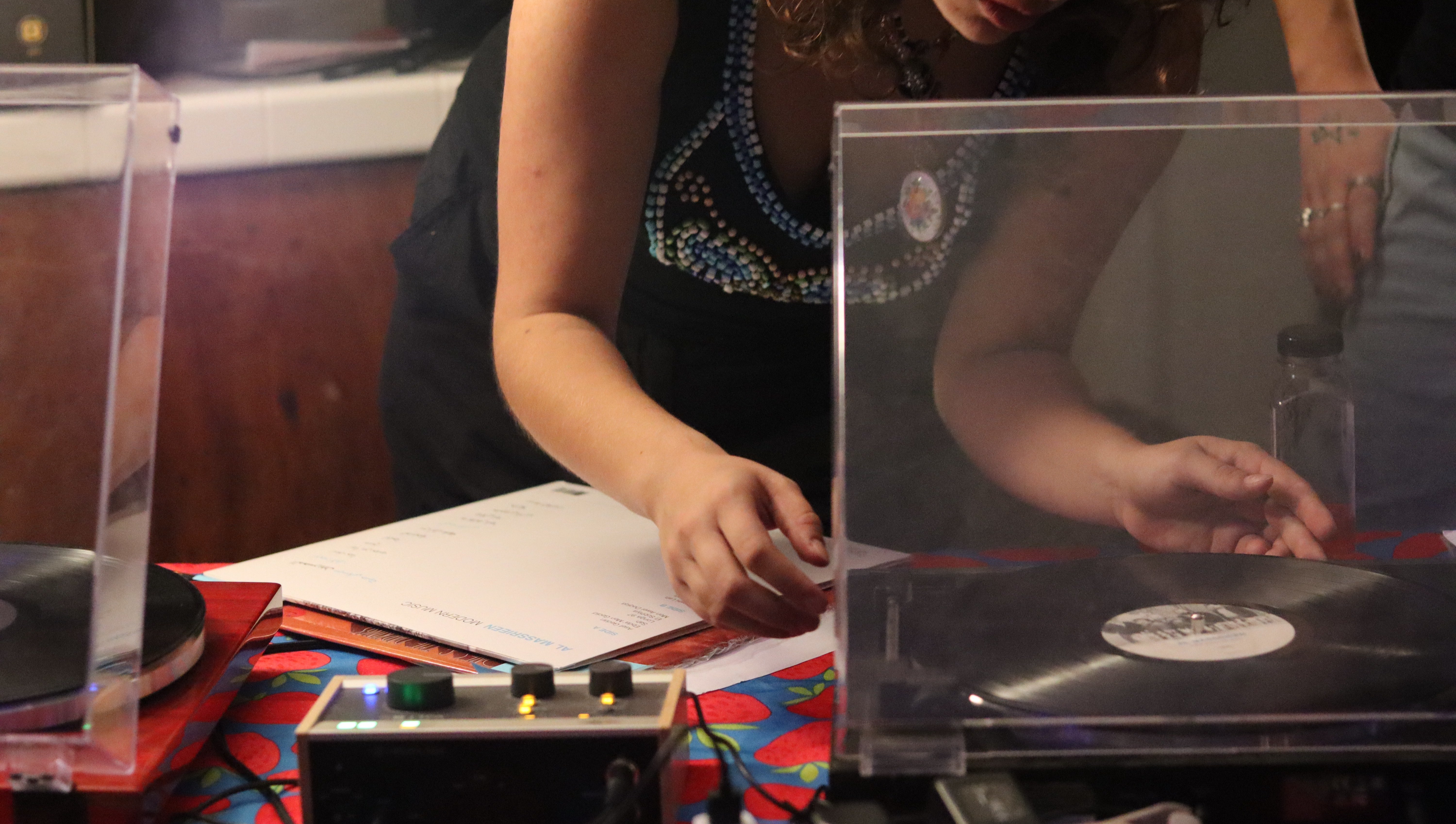Live vinyl mixing at our Show of the Quarter celebration.
