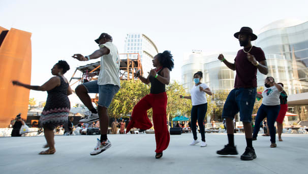 people dancing on a stage