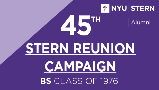 Stern BS Class of 1976 Reunion Campaign Image