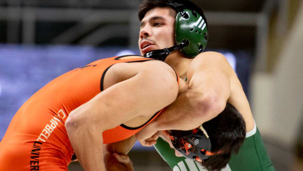 photo of OHIO wrestler and opponent