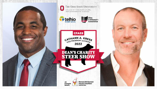 Matt Barnes and Matt Harper's headshots with the 2022 Steer Show logo in between them