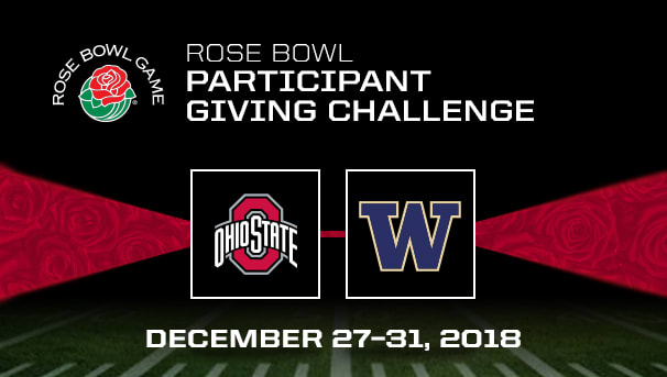 The information for Ohio State and Washington's giving challenge during last week of December 2018