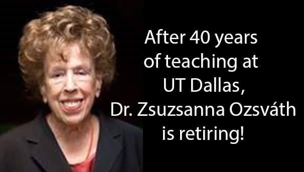 Dr. Zsuzsanna Ozsváth is Retiring Image