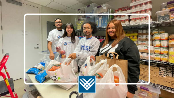 UMass Boston Beacons utilizing the campus food pantry.