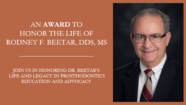 Rodney F. Beetar, DDS, MS, Award Image
