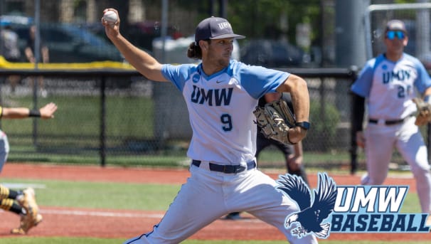 UMW Baseball player on the baseball field