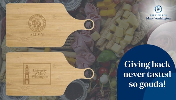 Giving back never tasted so gouda! Two Mary Washington charcuterie board options.