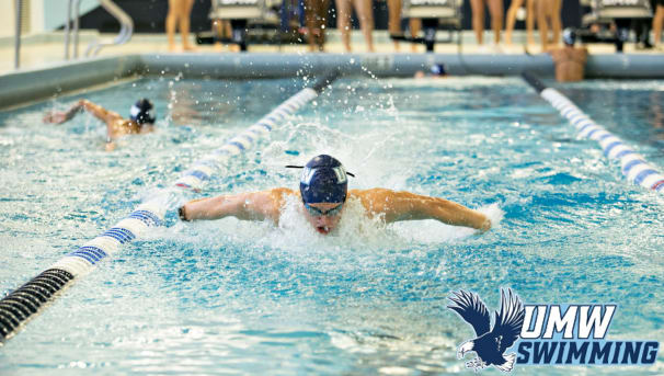 UMW Swimming and Diving swimmer in the UMW pool