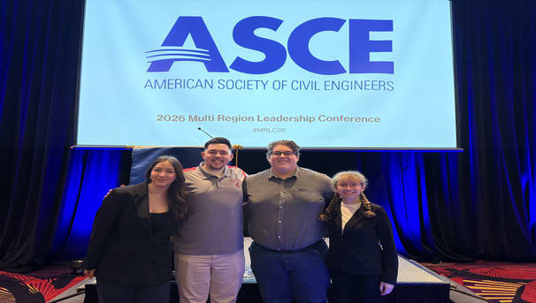 Four ASCE officers pictured attending the 2026 Multi-Level Regional Leadership Conference in Reno.