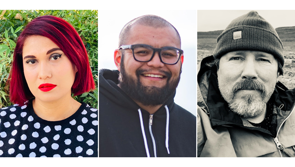 Author photos of Monique Quintana, Joseph Rios, and Brian Turner.