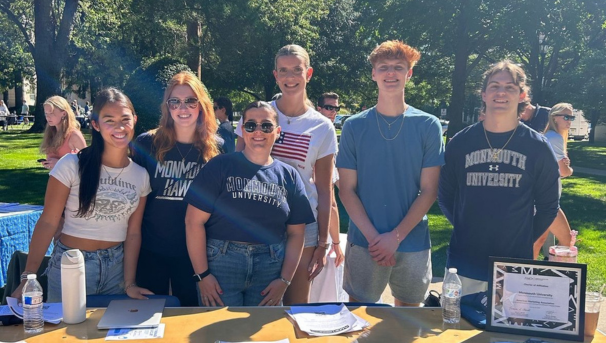 Group of club members at the Involvement Fair on campus