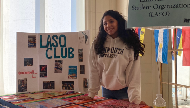 LASO member tabling at a campus event