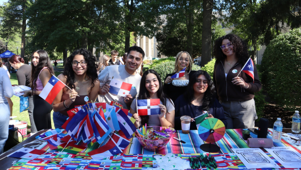 LASO members tabling at a campus event
