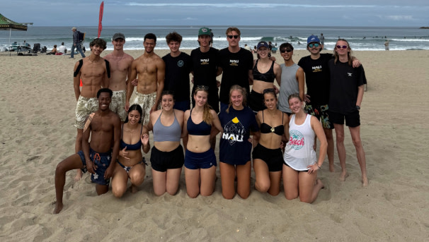 Some of the Beach Volleyball club members on Ocean Beach San Diego