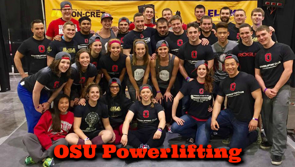 OSU Powerlifting team smiling at the camera