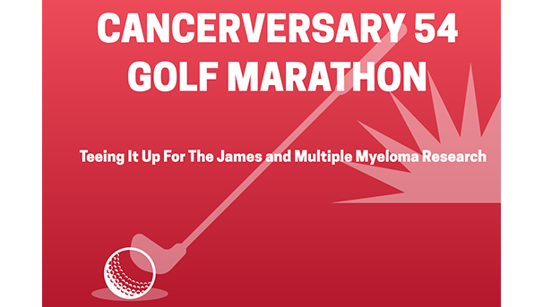 Cancerversary 54 Golf Marathon logo image Teeing it up for The James and Multiple Myeloma Research