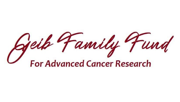 Geib Family Fund's logo with the words 'For Advanced Cancer Research' beneath it